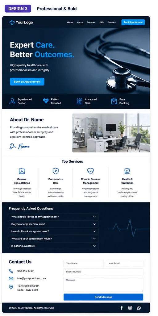 Signature premium specialist medical website design preview